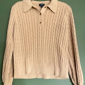 Chaps Tan Cable Knit Sweater
